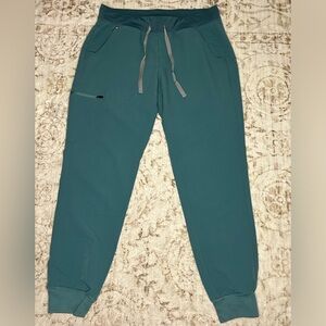 FIGS hydro green teal high waist Zamora Jogger Pants PO# 1367